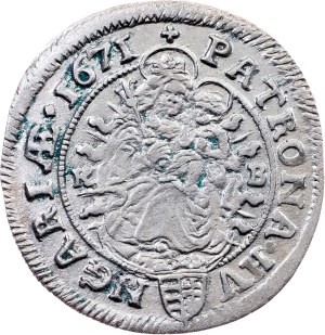 Leopold I., 6 Kreuzer 1671, KB, Kremnitz