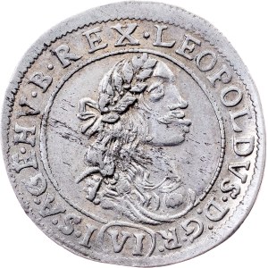Leopold I., 6 Kreuzer 1673, KB, Kremnitz