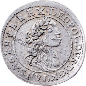 Leopold I., 6 Kreuzer 1673, KB, Kremnitz