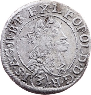 Leopold I., 3 Kreuzer 1675, KB, Kremnitz