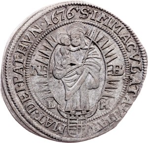 Leopold I., 6 Kreuzer 1676, NB, Nagybanya