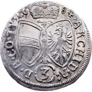 Leopold I., 3 Kreuzer 1684, Hall