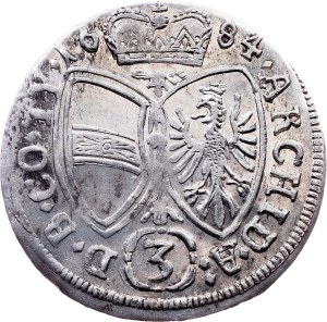 Leopold I., 3 Kreuzer 1684, Hall