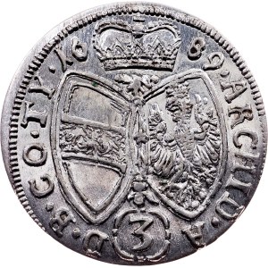 Leopold I., 3 Kreuzer 1689, Hall
