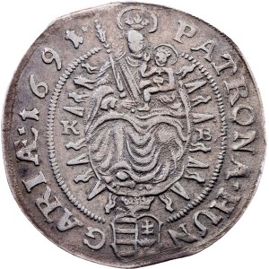 Leopold I., 15 Kreuzer 1691, KB, Kremnitz