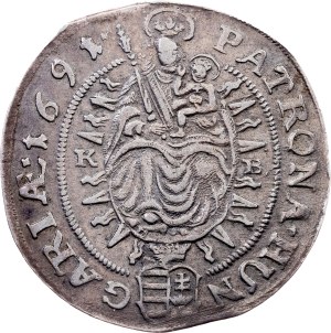 Leopold I., 15 Kreuzer 1691, KB, Kremnitz