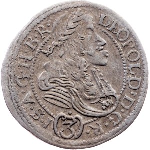Leopold I., 3 Kreuzer 1695, NB, Nagybanya