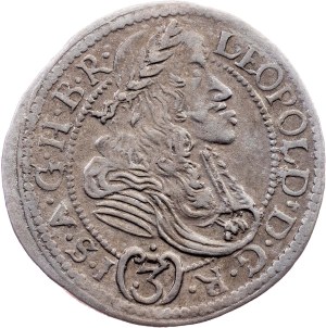 Leopold I., 3 Kreuzer 1695, NB, Nagybanya