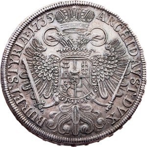 Charles VI., 1 Thaler 1735, Graz