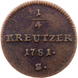 Joseph II., 1/4 Kreuzer 1781, S