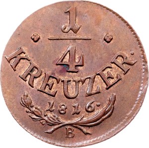 Franz I. (II.), 1/4 Kreuzer 1816, B