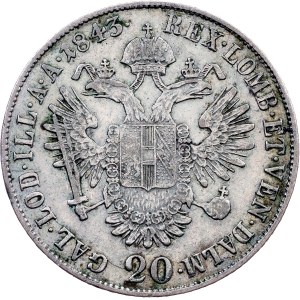 Ferdinand V., 20 Kreuzer 1843, Milan