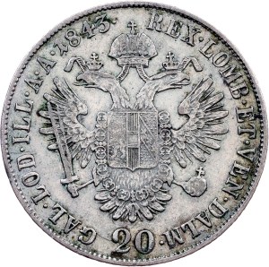 Ferdinand V., 20 Kreuzer 1843, Milan