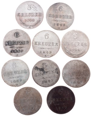 Franz Joseph I., 6 Kreuzer 1848, 1849, A, C