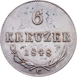 Franz Joseph I., 6 Kreuzer 1848, C, Prague
