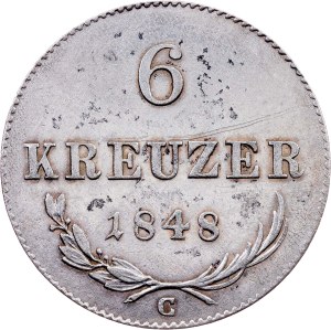 Franz Joseph I., 6 Kreuzer 1848, C, Prague