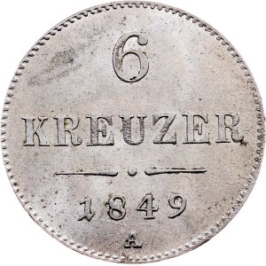 Franz Joseph I., 6 Kreuzer 1849, A, Vienna