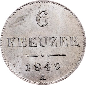 Franz Joseph I., 6 Kreuzer 1849, A, Vienna