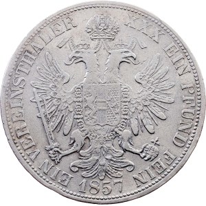 Franz Joseph I., 1 Vereinsthaler 1857, A, Vienna