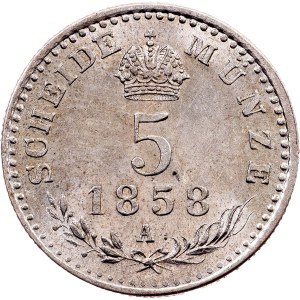 Franz Joseph I., 5 Kreuzer 1858, Vienna