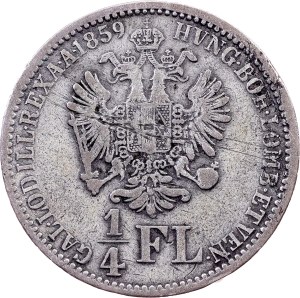 Franz Joseph I., 1/4 Gulden 1859, Vienna