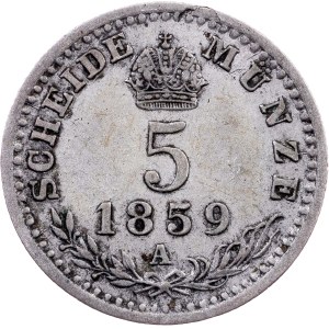 Franz Joseph I., 5 Kreuzer 1859, Vienna
