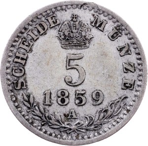 Franz Joseph I., 5 Kreuzer 1859, Vienna