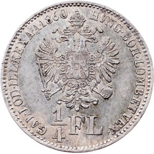 Franz Joseph I., 1/4 Gulden 1860, Kremnitz