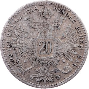 Franz Joseph I., 20 Kreuzer 1868, Vienna