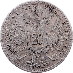 Franz Joseph I., 20 Kreuzer 1868, Vienna