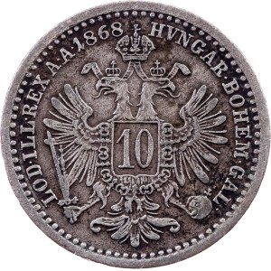 Franz Joseph I., 10 Kreuzer 1868, Vienna
