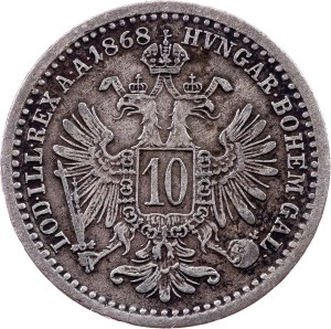 Franz Joseph I., 10 Kreuzer 1868, Vienna