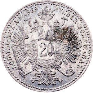 Franz Joseph I., 20 Kreuzer 1869, Vienna