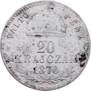 Franz Joseph I., 20 Kreuzer 1870, GYF, Karlsburg