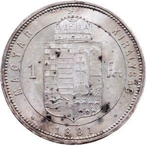 Franz Joseph I., 1 Forint 1881, KB, Kremnitz