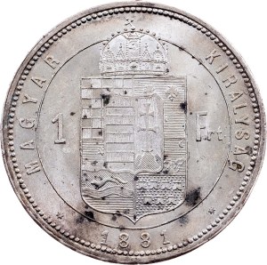 Franz Joseph I., 1 Forint 1881, KB, Kremnitz