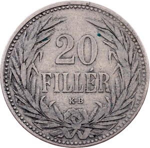 Franz Joseph I., 20 Filler 1892, KB, Kremnitz