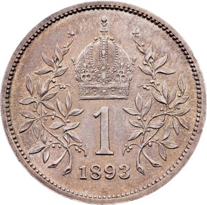 Franz Joseph I., 1 Krone 1893, Vienna