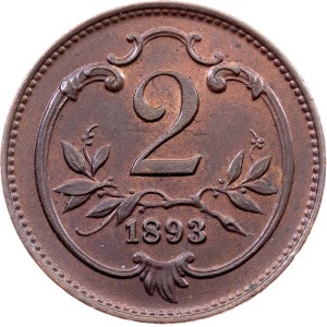 Franz Joseph I., 2 Heller 1893, Vienna