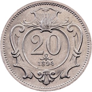 Franz Joseph I., 20 Heller 1894, Vienna