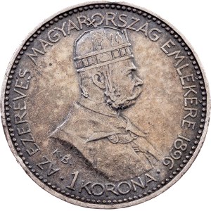 Franz Joseph I., 1 Korona 1896, KB, Kremnitz