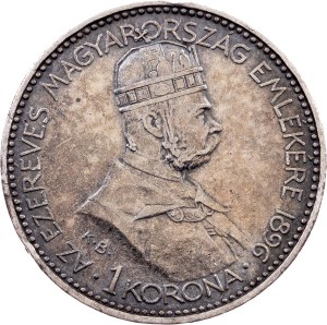 Franz Joseph I., 1 Korona 1896, KB, Kremnitz