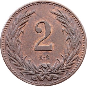 Franz Joseph I., 2 Filler 1896, KB, Kremnitz