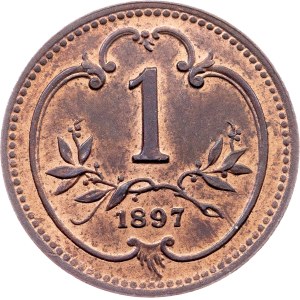 Franz Joseph I., 1 Heller 1897, Vienna
