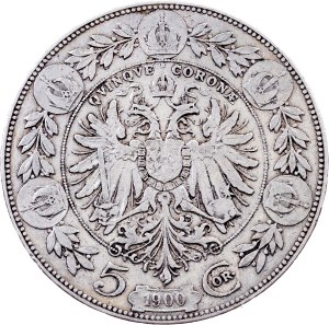 Franz Joseph I., 5 Kronen 1900, Vienna