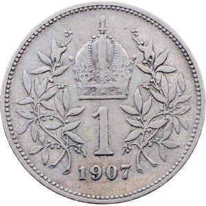 Franz Joseph I., 1 Krone 1907, Vienna
