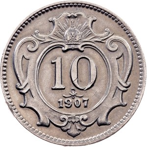 Franz Joseph I., 10 Heller 1907, Vienna