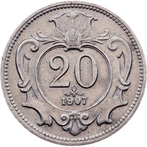 Franz Joseph I., 20 Heller 1907, Vienna