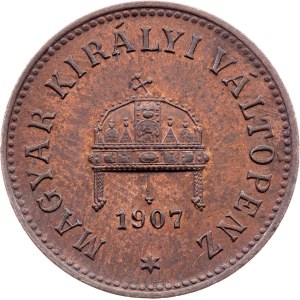 Franz Joseph I., 2 Filler 1907, KB, Kremnitz