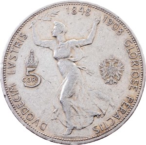 Franz Joseph I., 5 Kronen 1908, Vienna